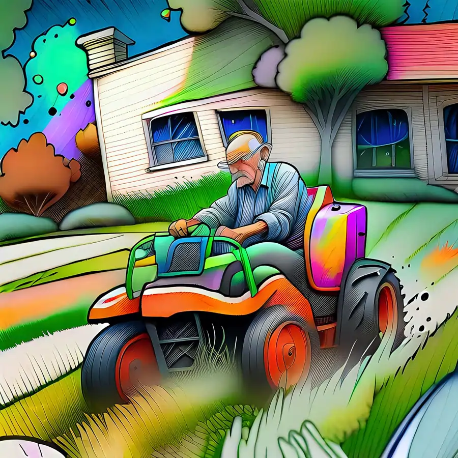 Lawn service vehicle